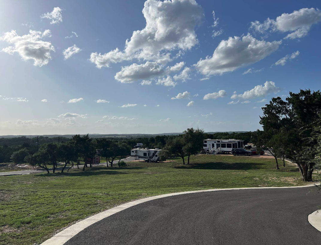 Winding road through the RV park